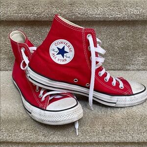 Converse Red High-Top Sneakers